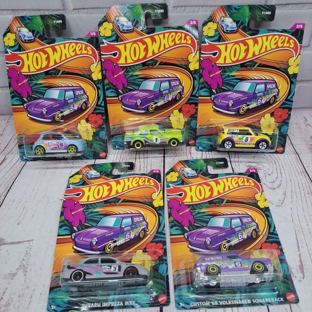 Hot Wheels Spring 2024 Full Set ( Complete Set of 5 ) Sealed On Cards